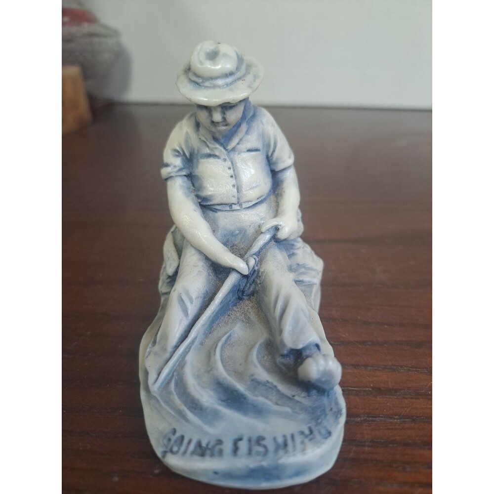 Georgia Marble Going Fishing Limited Edition Numbred Gray And White Marble...